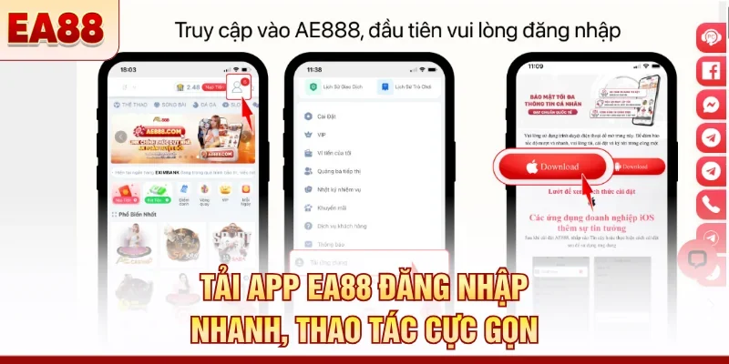 Tải app EA88 đăng nhập nhanh, thao tác cực gọn 